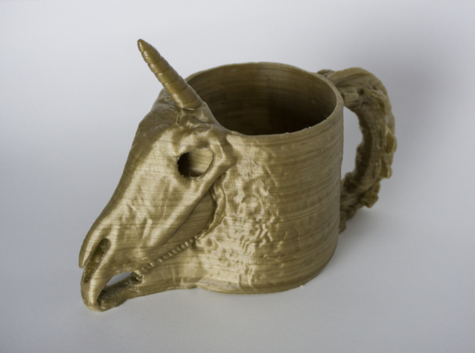 Unicorn Skull Cup 3D Print 267726