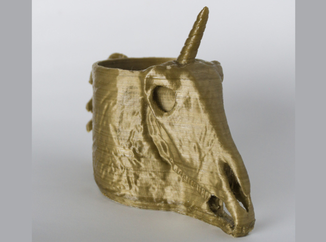 Unicorn Skull Cup 3D Print 267727
