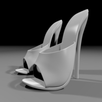 Small Stiletto Mules Shoes 3D Printing 267763