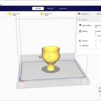 style vase cup vessel glass-birds for 3d-print or cnc - Thumbnail 1
