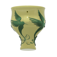 style vase cup vessel glass-birds for 3d-print or cnc - Thumbnail 4