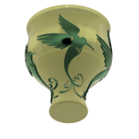 style vase cup vessel glass-birds for 3d-print or cnc - Thumbnail 5