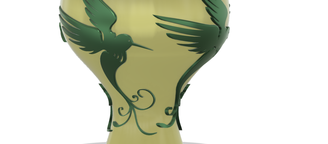 style vase cup vessel glass-birds for 3d-print or cnc 3D Print 267804