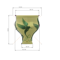 style vase cup vessel glass-birds for 3d-print or cnc - Thumbnail 11