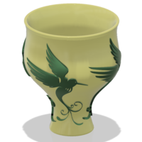 style vase cup vessel glass-birds for 3d-print or cnc - Thumbnail 14