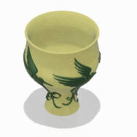 style vase cup vessel glass-birds for 3d-print or cnc - Thumbnail 17