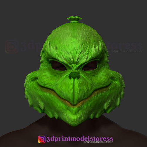 The Grinch Mask Christmas Costume Xmas Helmet Cosplay 3D Print 268688