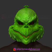 Small The Grinch Mask Christmas Costume Xmas Helmet Cosplay 3D Printing 268688