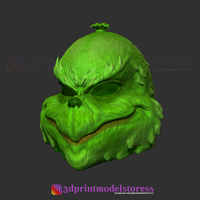 The Grinch Mask Christmas Costume Xmas Helmet Cosplay - Thumbnail 3