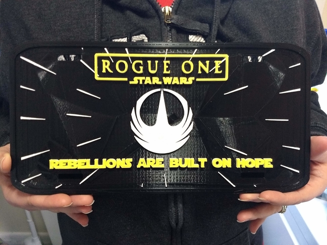 Star Wars Rogue One License Plate 3D Print 268703