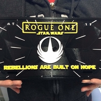 Small Star Wars Rogue One License Plate 3D Printing 268703