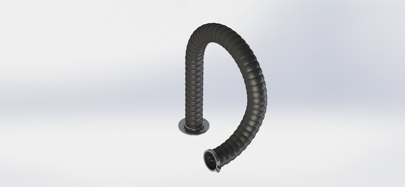 TriAxis cable/hose/pipe chain guide - Pinshape