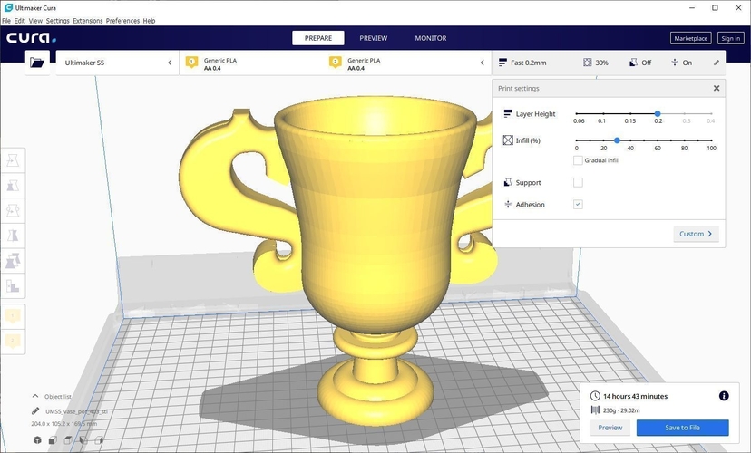 vase cup pot jug vessel vp403 for 3d-print or cnc 3D Print 268977