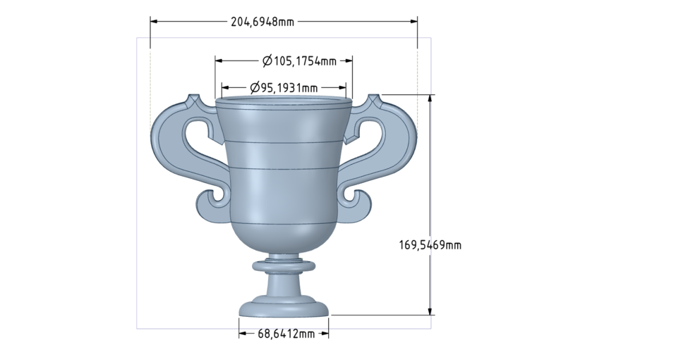 vase cup pot jug vessel vp403 for 3d-print or cnc 3D Print 268994