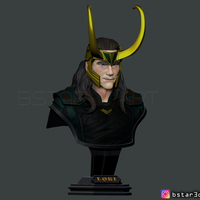Small LOKI Bust With Helmet - Tom Hiddleston - - Marvel - Avenger  3D Printing 269117