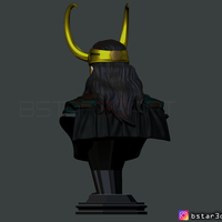 LOKI Bust With Helmet - Tom Hiddleston - - Marvel - Avenger  - Thumbnail 4