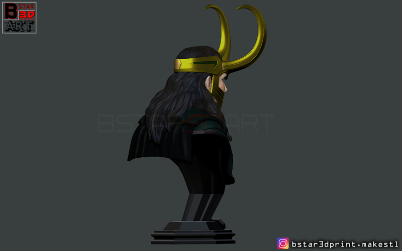 LOKI Bust With Helmet - Tom Hiddleston - - Marvel - Avenger  3D Print 269121