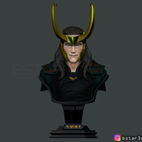 LOKI Bust With Helmet - Tom Hiddleston - - Marvel - Avenger  - Thumbnail 7
