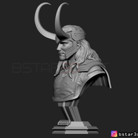 LOKI Bust With Helmet - Tom Hiddleston - - Marvel - Avenger  - Thumbnail 9