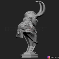 LOKI Bust With Helmet - Tom Hiddleston - - Marvel - Avenger  - Thumbnail 12