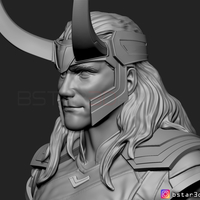 LOKI Bust With Helmet - Tom Hiddleston - - Marvel - Avenger  - Thumbnail 15
