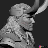 LOKI Bust With Helmet - Tom Hiddleston - - Marvel - Avenger  - Thumbnail 16