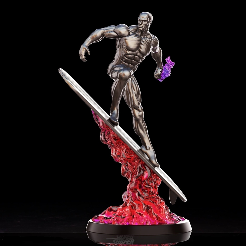 Silver Surfer in action - 3D print model