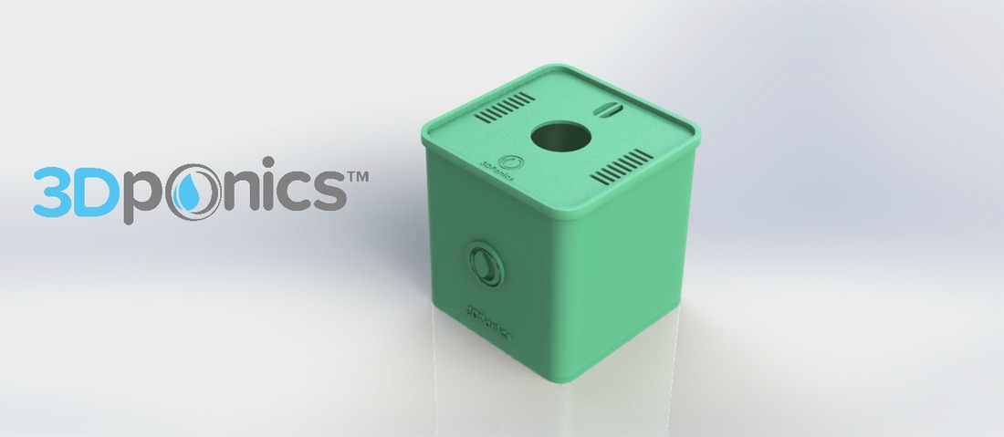 Square Pot - 3Dponics Cube System 3D Print 26916