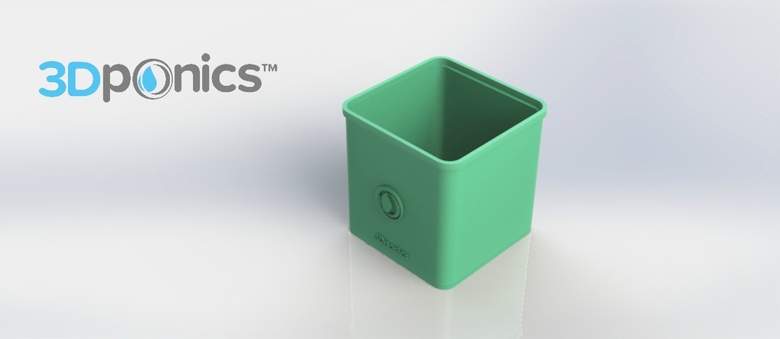 Square Pot - 3Dponics Cube System 3D Print 26918