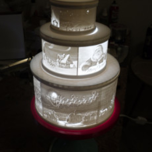 Christmas lithophane tier cake  3D Print 269316