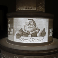 Christmas lithophane tier cake  - Thumbnail 8