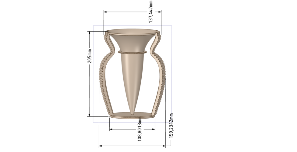 vase cup pot jug vessel v404 for 3d-print or cnc 3D Print 269345