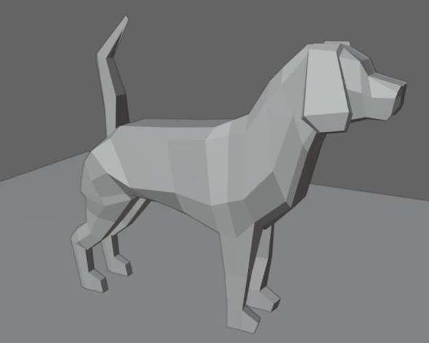 Low poly Beagle  3D Print 269394