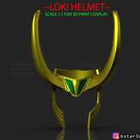 Small Loki Helmet - Avenger Marvel 3D print model 3D Printing 269401