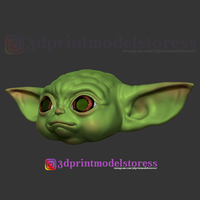 Mandalorian Baby Yoda Helmet Costume Cosplay Star Wars  - Thumbnail 2