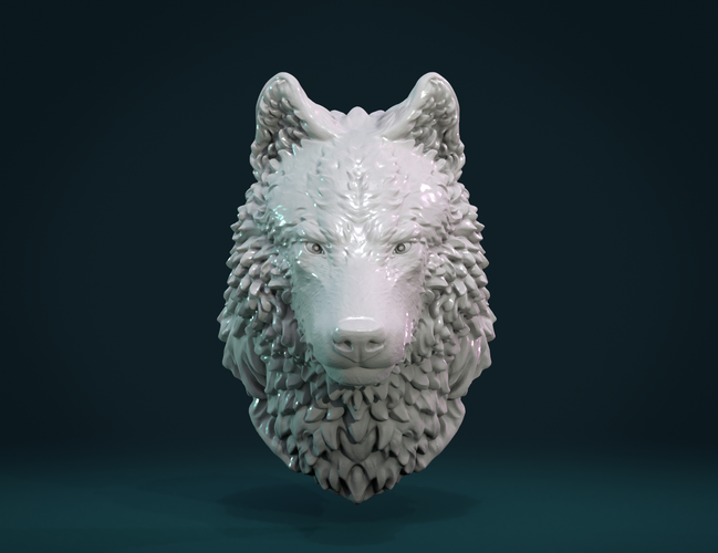 3D Printed Wolf Head III by Skazok | Pinshape