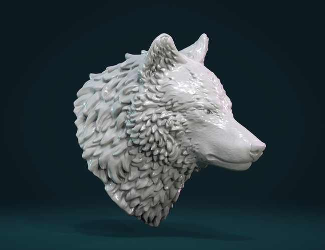 3D Printed Wolf Head III by Skazok | Pinshape