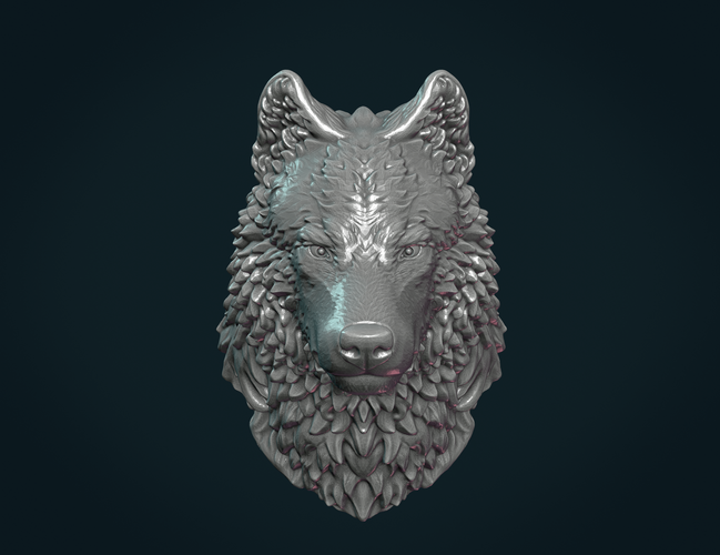 3D Printed Wolf Head III by Skazok | Pinshape