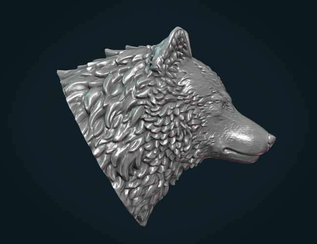 Wolf Head III 3D Print 269640
