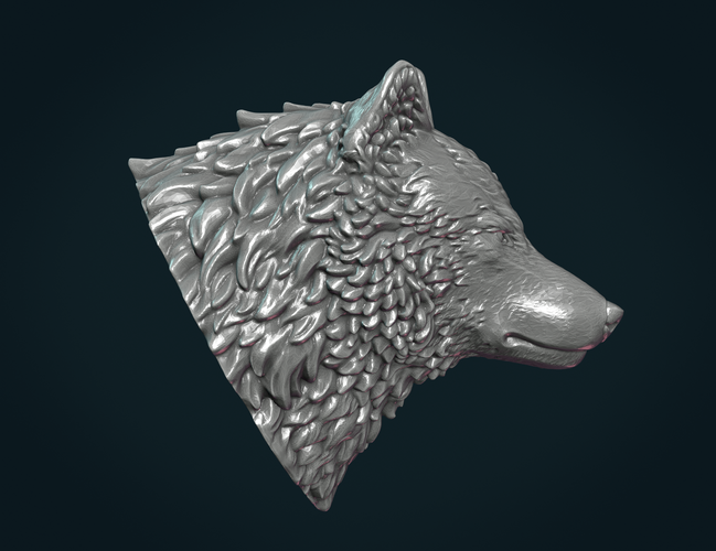 3D Printed Wolf Head III by Skazok | Pinshape