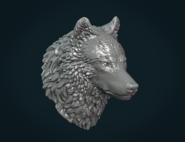 Wolf Head III 3D Print 269641
