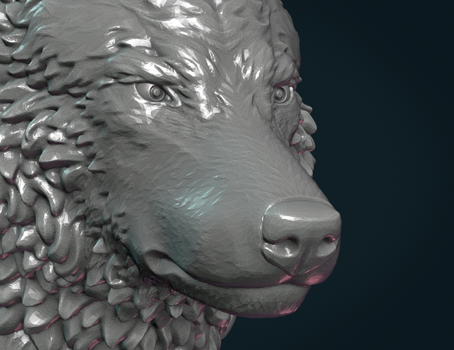 Wolf Head III 3D Print 269645