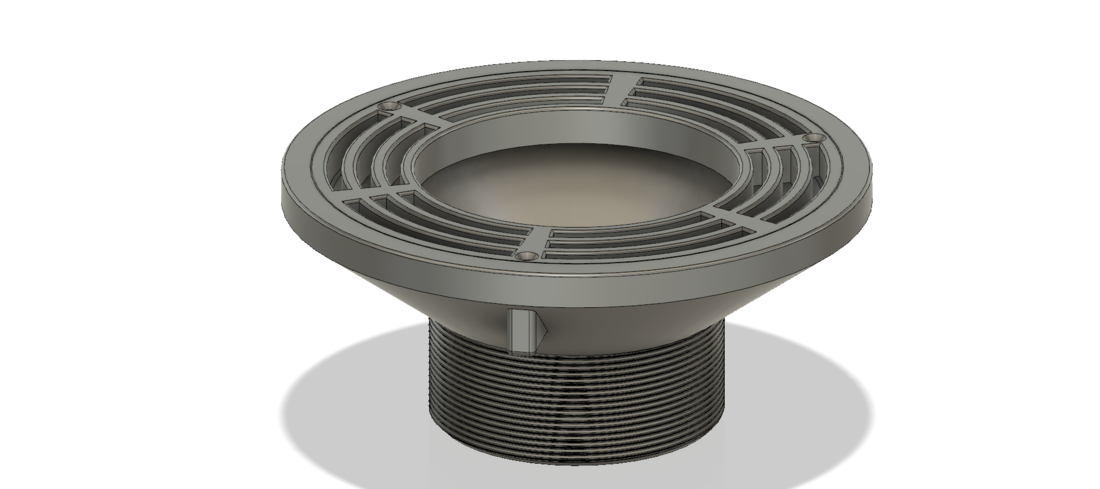 3D Printed Floor Drain Grate Round 200x100 with 110 hole for balcony by ...