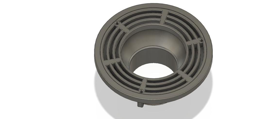 Floor Drain Grate Round 200x100 with 110 hole for balcony 3D Print 269676