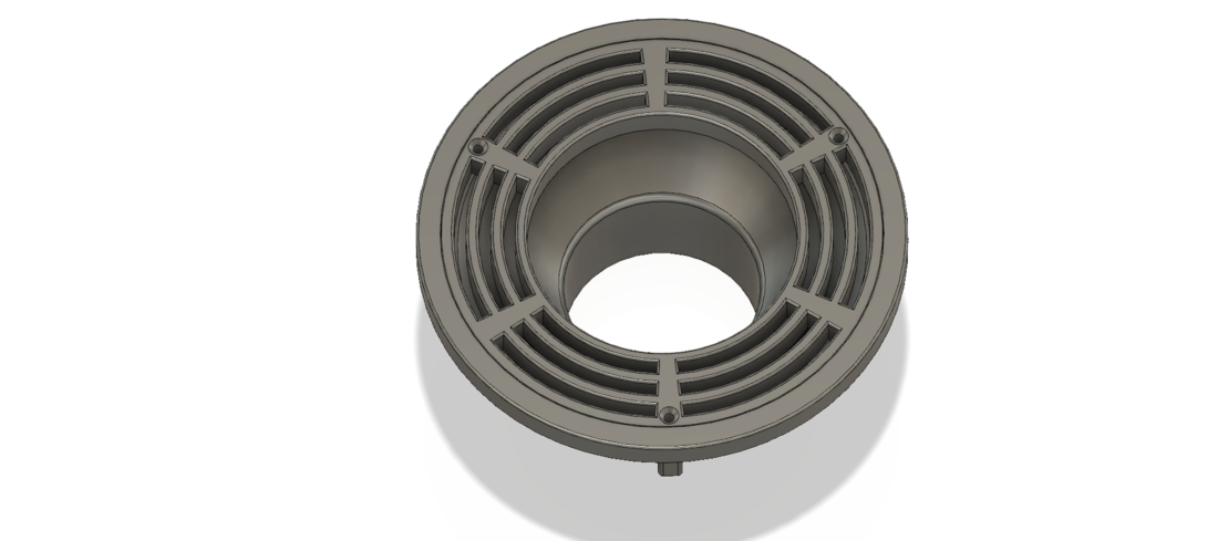 Floor Drain Grate Round 200x100 with 110 hole for balcony 3D Print 269679