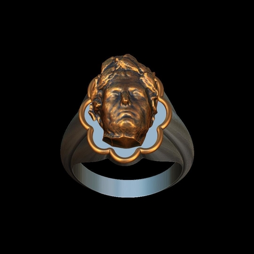 cesar bronze silver ring 3D Print 269682