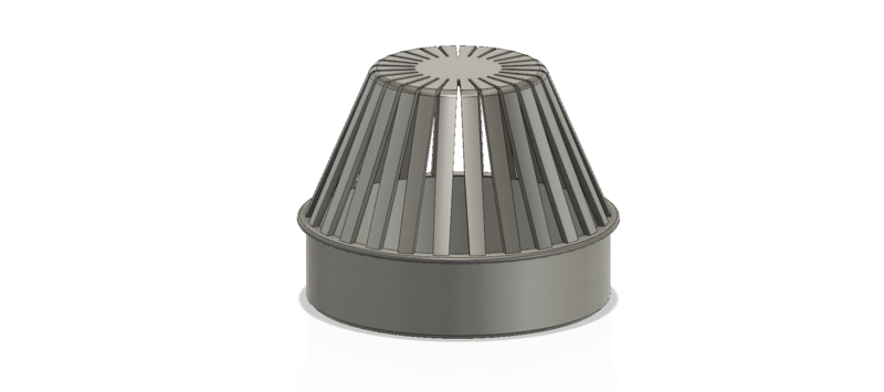 Rainwater Outlet Grill 70mm for protection trap 3d-print