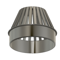 Rainwater Outlet Grill 70mm for protection trap 3d-print - Thumbnail 4