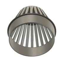 Rainwater Outlet Grill 70mm for protection trap 3d-print - Thumbnail 5