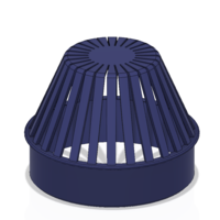 Rainwater Outlet Grill 70mm for protection trap 3d-print - Thumbnail 6